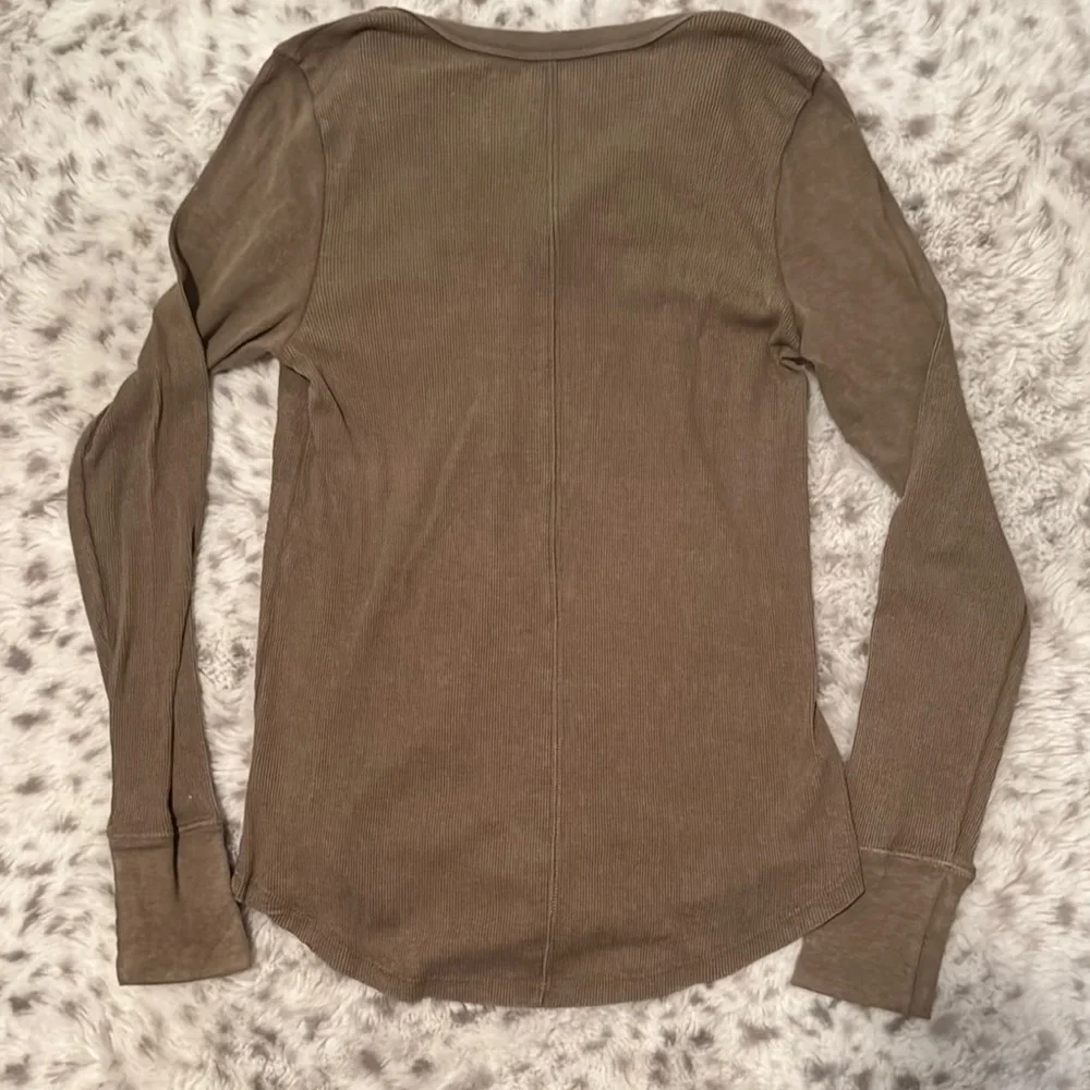 Aerie Long Sleeve Button Top - Picture 2 of 3